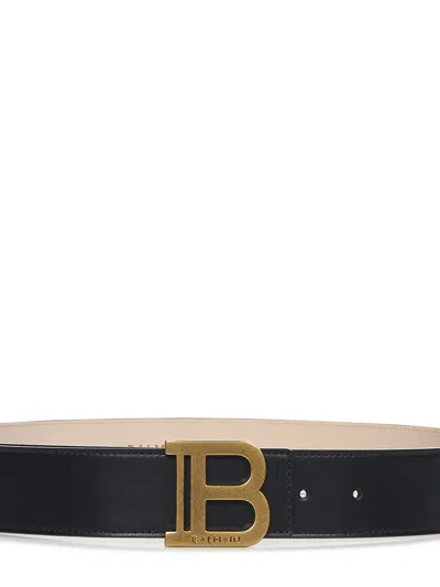 Shop Balmain Paris B-belt Belt In Black