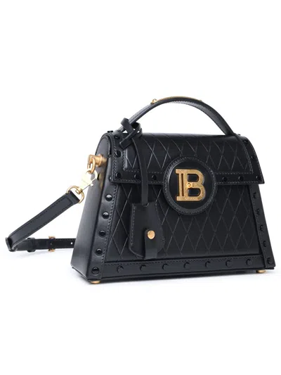 Shop Balmain 'b-buzz Dynasty' Black Leather Bag
