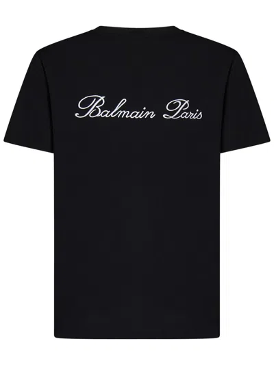 Shop Balmain Paris  Iconic T-shirt In Black