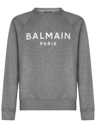 Shop Balmain Paris  Paris Sweatshirt In Grey
