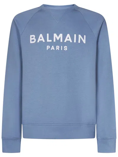 Shop Balmain Paris  Paris Sweatshirt In Blue