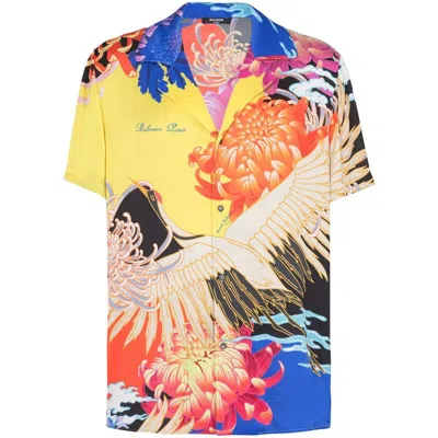 Shop Balmain Paris Shirt In Multicolour