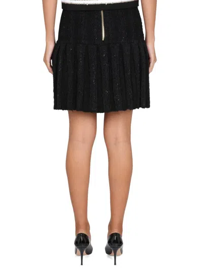 Shop Balmain Skirt With Buttons In Black