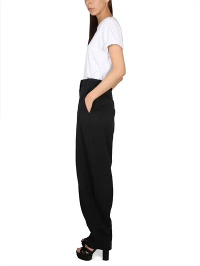 Shop Balmain Wool Pants In Black