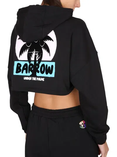 Shop Barrow Cropped Hoodie In Black