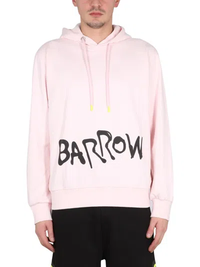Shop Barrow Sweatshirt With Logo Print Unisex In Pink