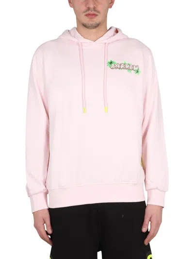 Barrow Sweatshirt With Logo Print Unisex In Pink