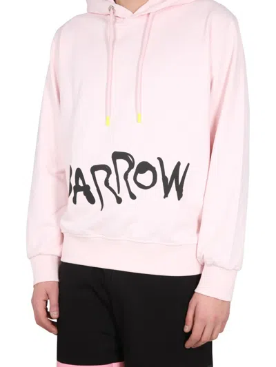 Shop Barrow Sweatshirt With Logo Print Unisex In Pink