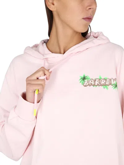 Barrow Sweatshirt With Logo Print Unisex In Pink