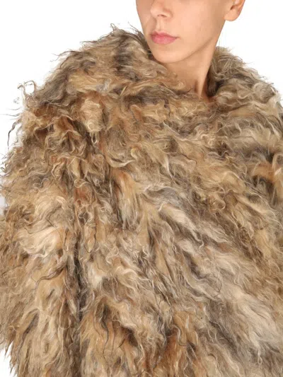 Shop Becagli Since 1994 Mohair Fur In Beige