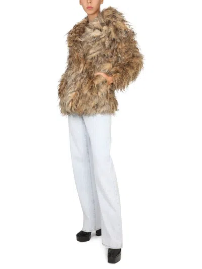 Shop Becagli Since 1994 Mohair Fur In Beige
