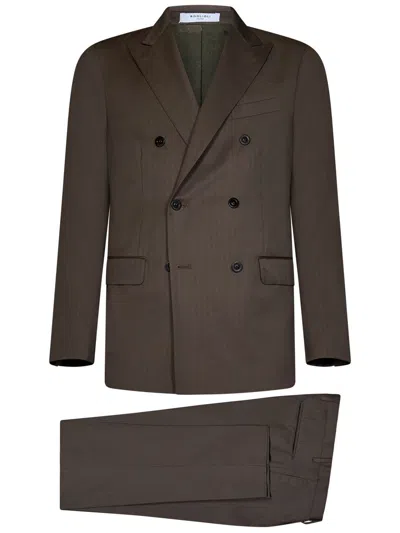 Shop Boglioli Suit In Brown