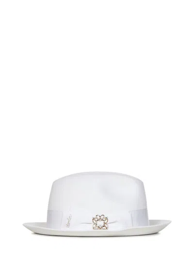 Shop Elie Saab Borsalino X  Nila Hat In White