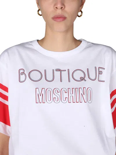 Shop Boutique Moschino "sailor Mood" T-shirt In White