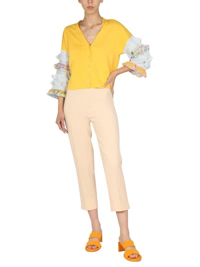 Boutique Moschino Cady Pants In Ivory