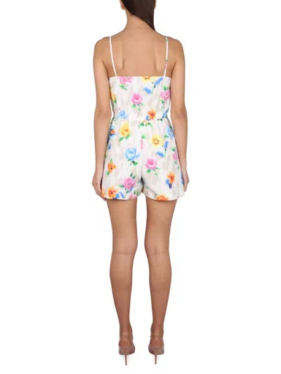 Shop Boutique Moschino Flower Chine' Jumpsuit In Multicolour