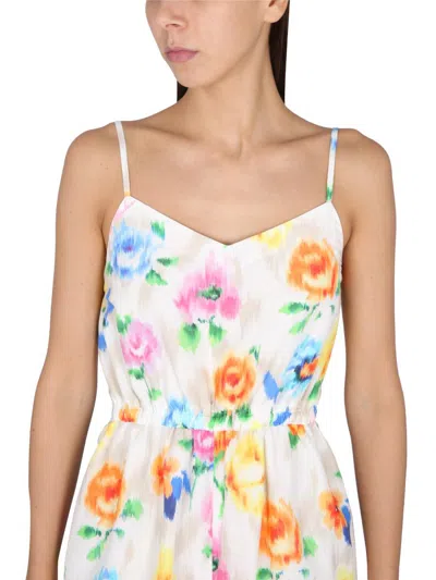 Shop Boutique Moschino Flower Chine' Jumpsuit In Multicolour