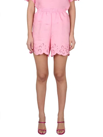 Shop Boutique Moschino Short Ajour In Pink