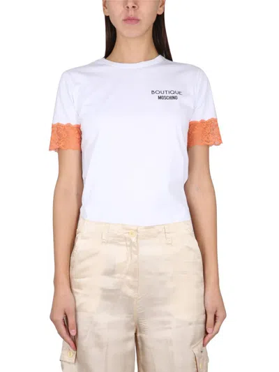 Shop Boutique Moschino T-shirt With Logo In White