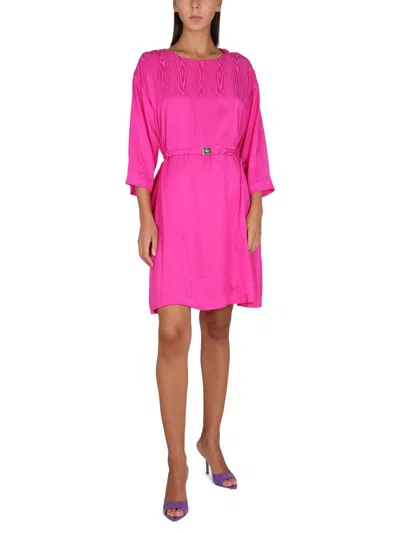 Shop Boutique Moschino Viscose Dress In Fuchsia