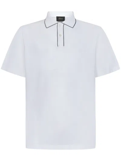 Shop Brioni Polo Shirt In White