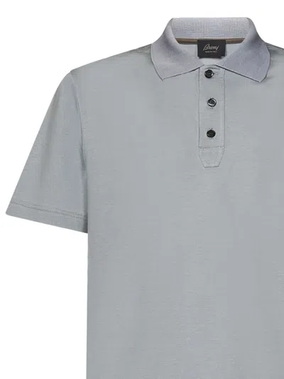 Shop Brioni Polo Shirt In Grey