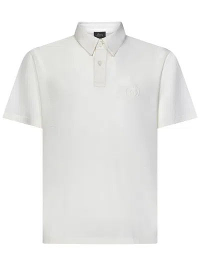 Shop Brioni Polo Shirt In Cream