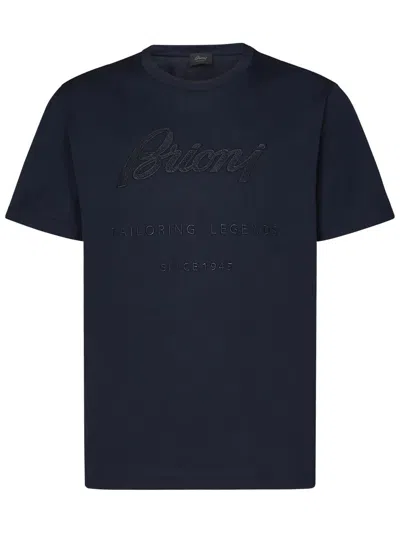 Shop Brioni T-shirt In Blue