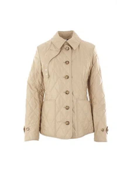 Shop Burberry Coats In New Chino
