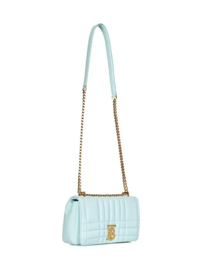 Shop Burberry Lola Small Shoulder Bag In Clear Blue