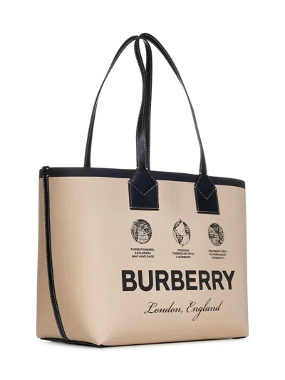 Shop Burberry London Medium Tote Bag In Beige