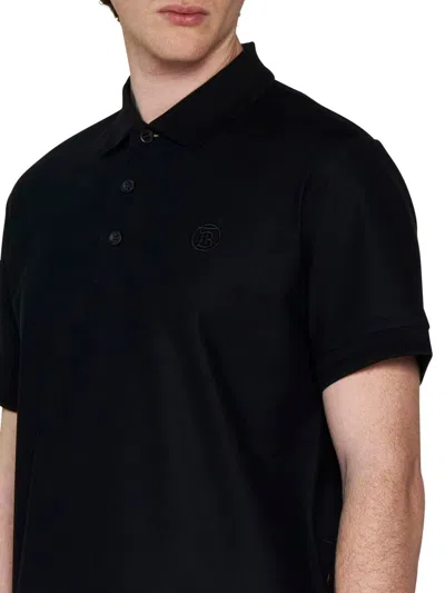 Shop Burberry T-shirts And Polos In Black