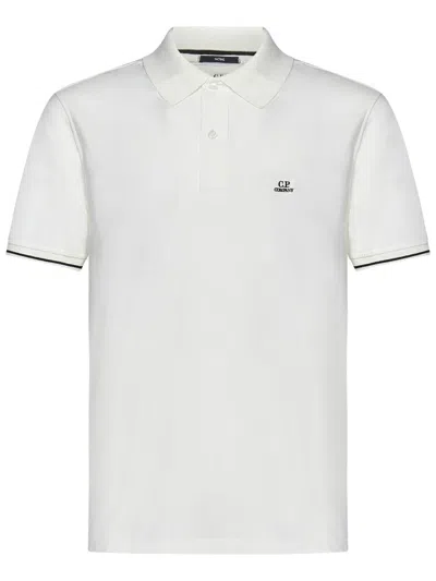 Shop C.p. Company Polo Shirt In White