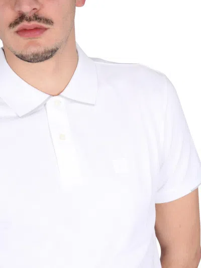 Shop C.p. Company Polo With Logo Embroidery In White