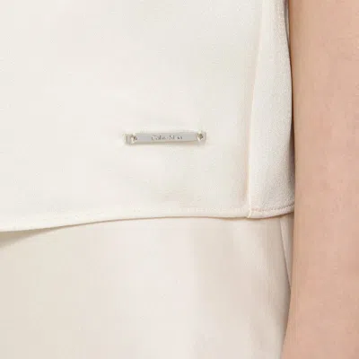 Shop Calvin Klein Vanilla Sleeveless Blouse In White