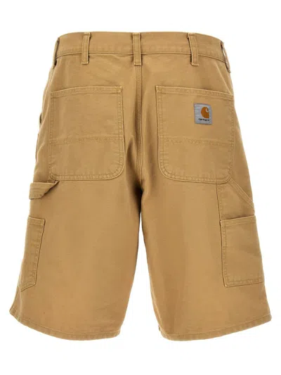 Shop Carhartt Wip 'single Knee' Bermuda Shorts In Beige