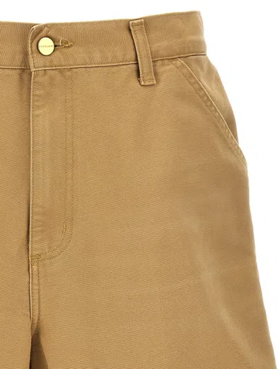 Shop Carhartt Wip 'single Knee' Bermuda Shorts In Beige