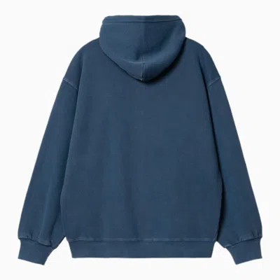 Shop Carhartt Wip Nelson Hooded And Zipped Sweatshirt In Blue