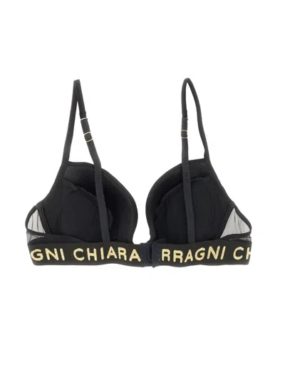 Shop Chiara Ferragni Bralette With Logomania In Black