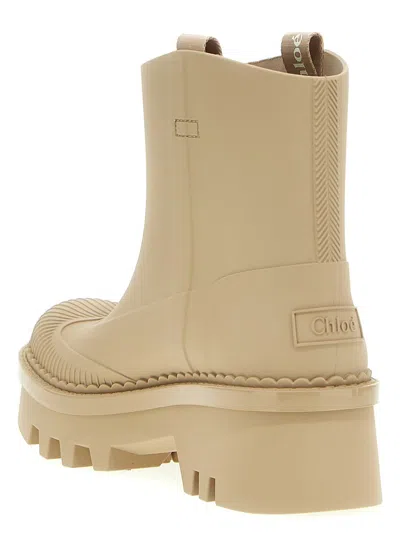 Shop Chloé 'raina' Ankle Boots In Beige