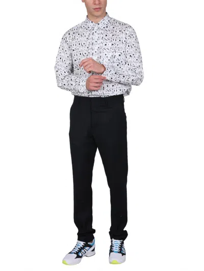 Comme Des Garçons X Kaws Print Shirt In White