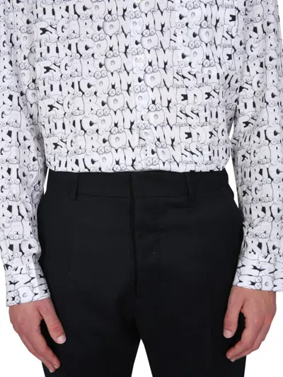 Comme Des Garçons X Kaws Print Shirt In White