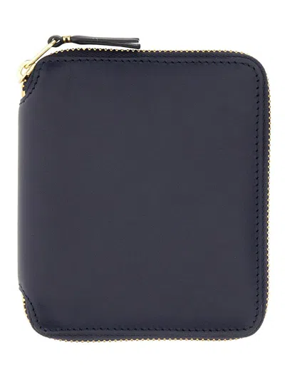 Shop Comme Des Garçons Zipped Wallet Unisex In Blue