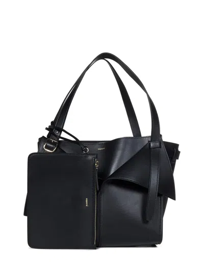 Shop Coperni Medium Belt Cabas Shoulder Bag In Black