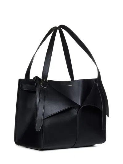 Shop Coperni Medium Belt Cabas Shoulder Bag In Black