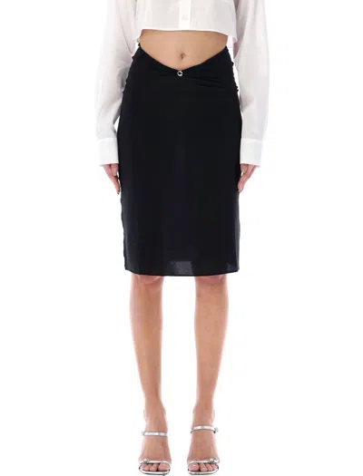 Shop Coperni Midi Skirt Triangle In Black