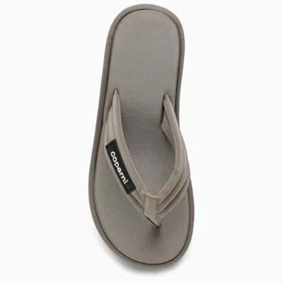 Shop Coperni Wedge Sandal With Logo In Grey