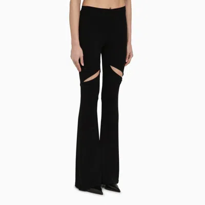 Shop Courrèges Trousers With Cut Out In Black