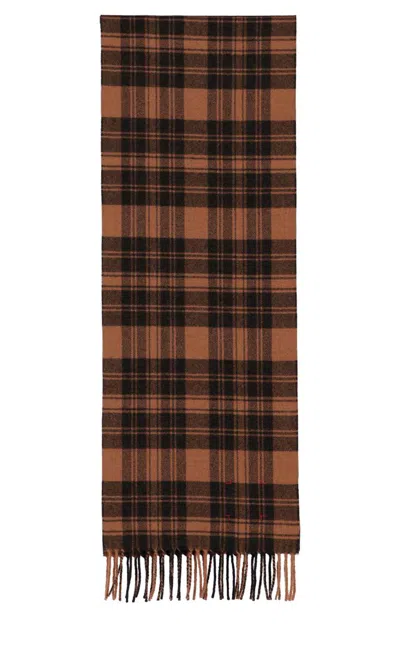 Destin Checked Scarf In Brown