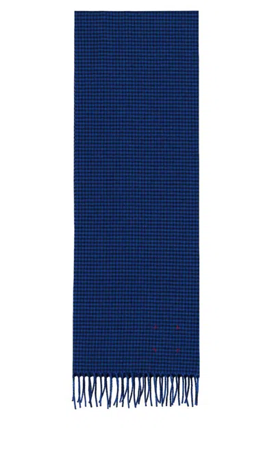 Destin Checked Scarf In Blue
